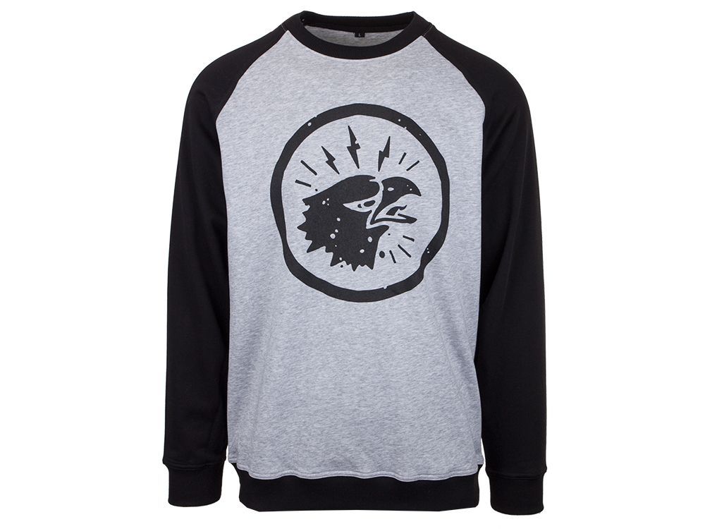 Crewneck sweater Electric Bird Black/heather grey