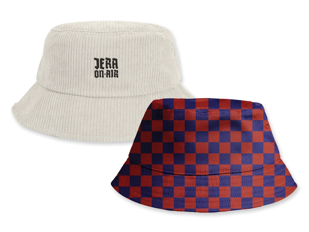 Buckethat Corduroy off white, inside out