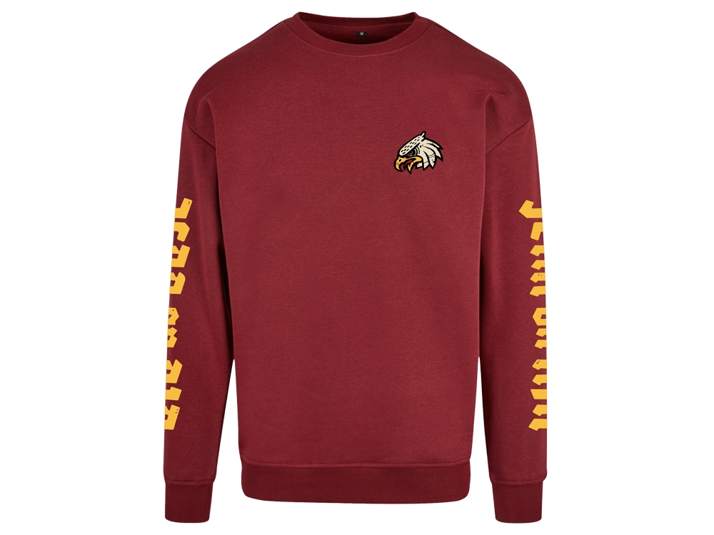 Crewneck Sweater Bird logo Burgundy