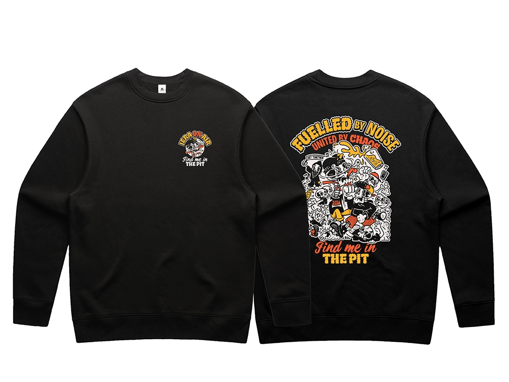 Fuelled by noise crewneck Black