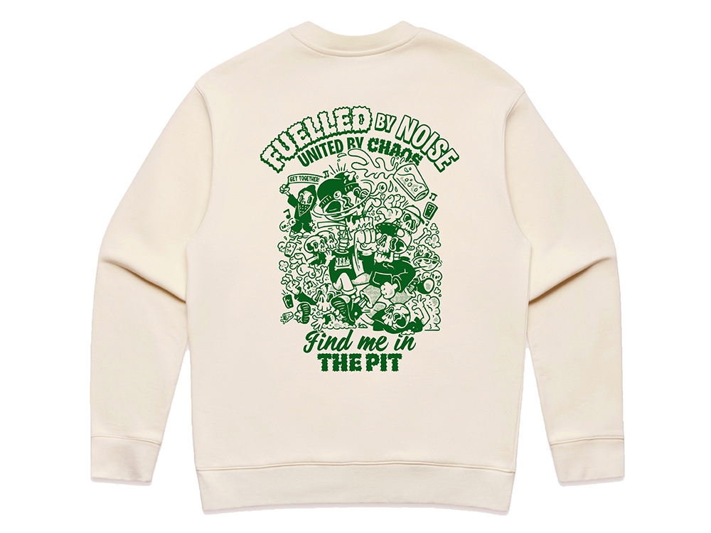 Fuelled by noise crewneck Natural