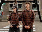 Flanel Shirt, JERA x VOLK collab 2025 Burgundy/Brown
