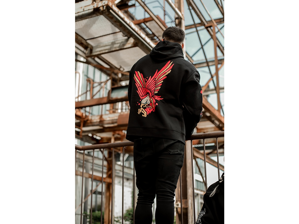 Logo Hoodie Bird Black