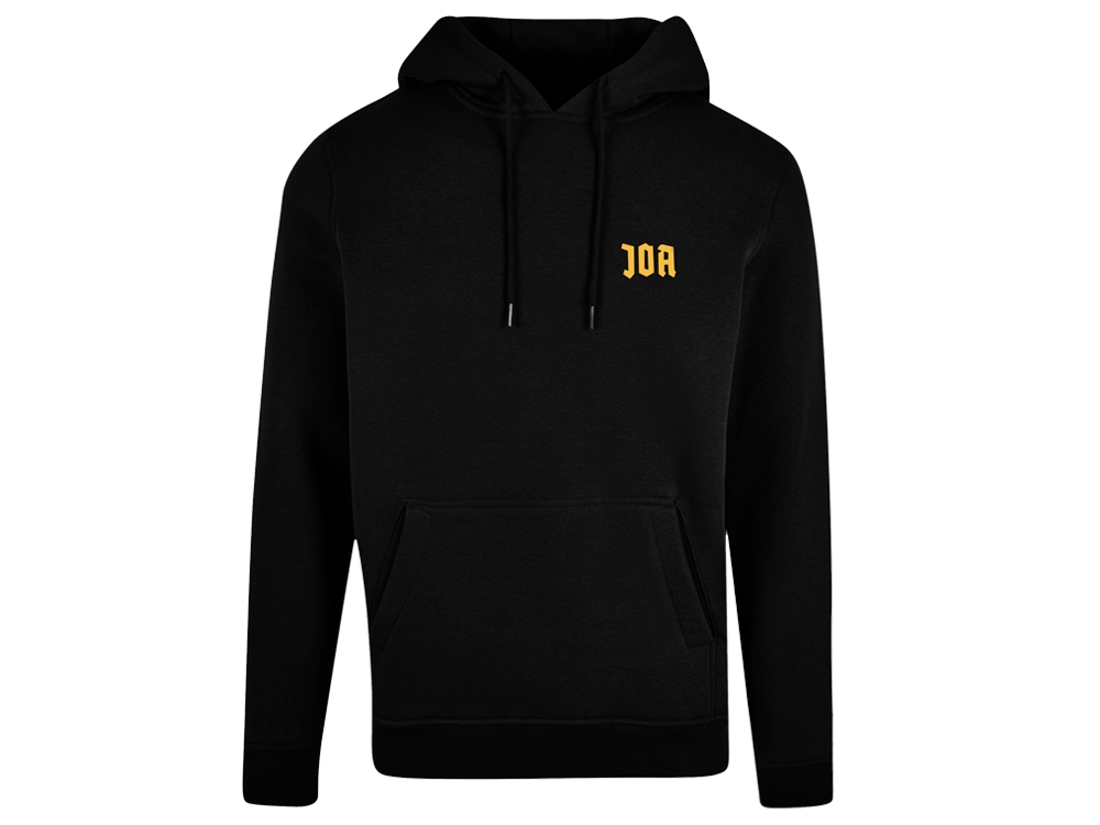 Hooded Sweater Black Sweater with classic Jera logo