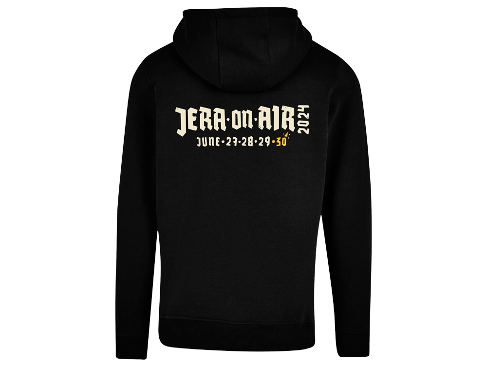 Hooded Sweater Black Sweater with classic Jera logo