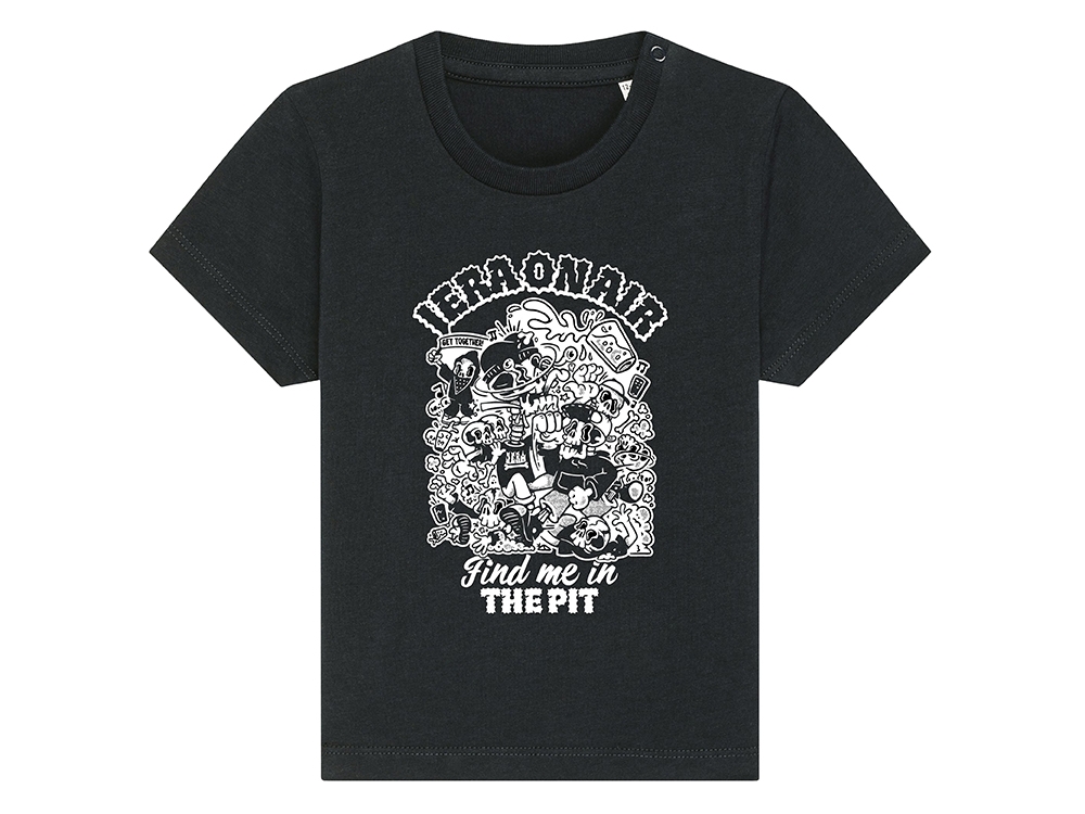 Find me in the pit Baby Tee Black