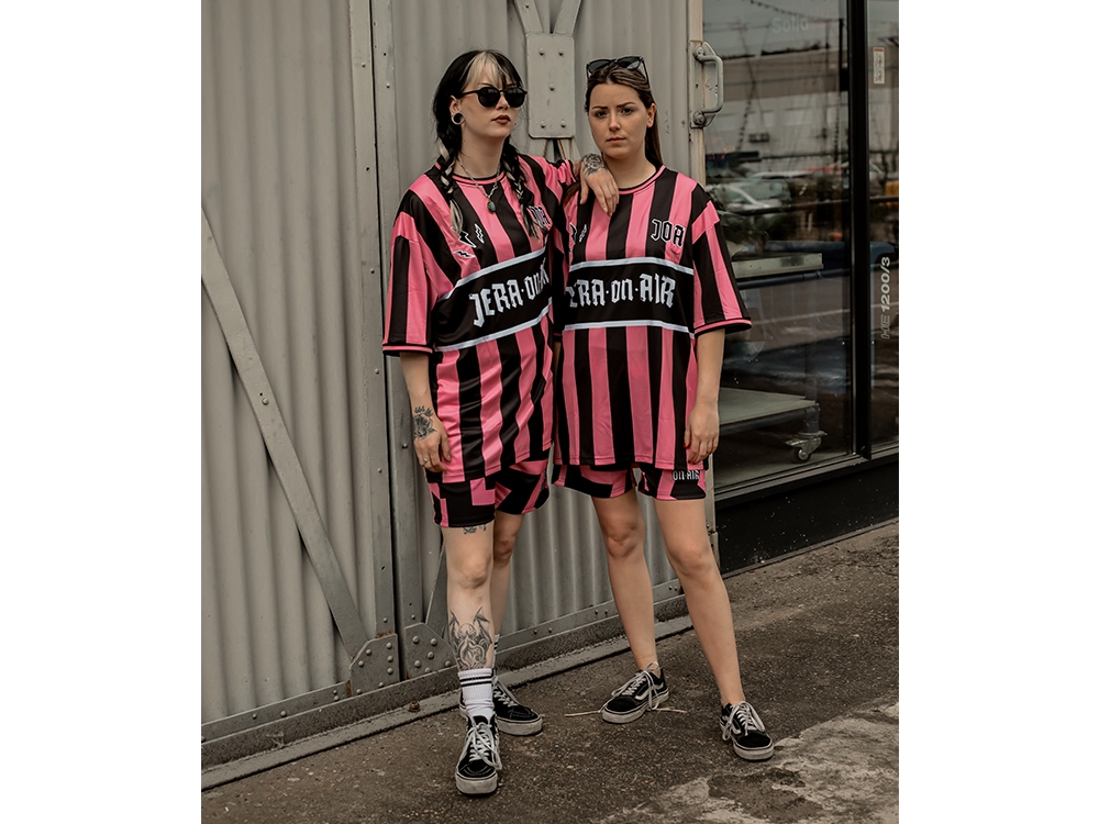 Football T-shirt Pink/Black