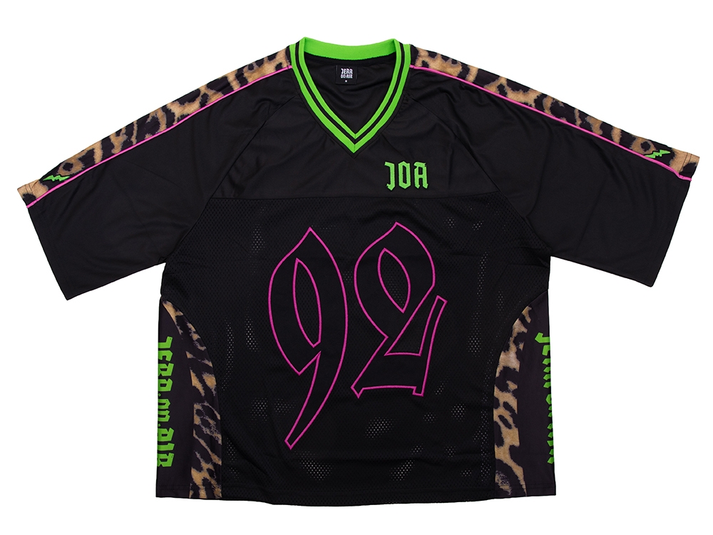 Mesh football T-shirt Black / Pink
