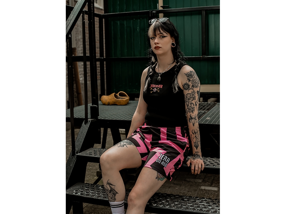 Football Shorts Pink/Black
