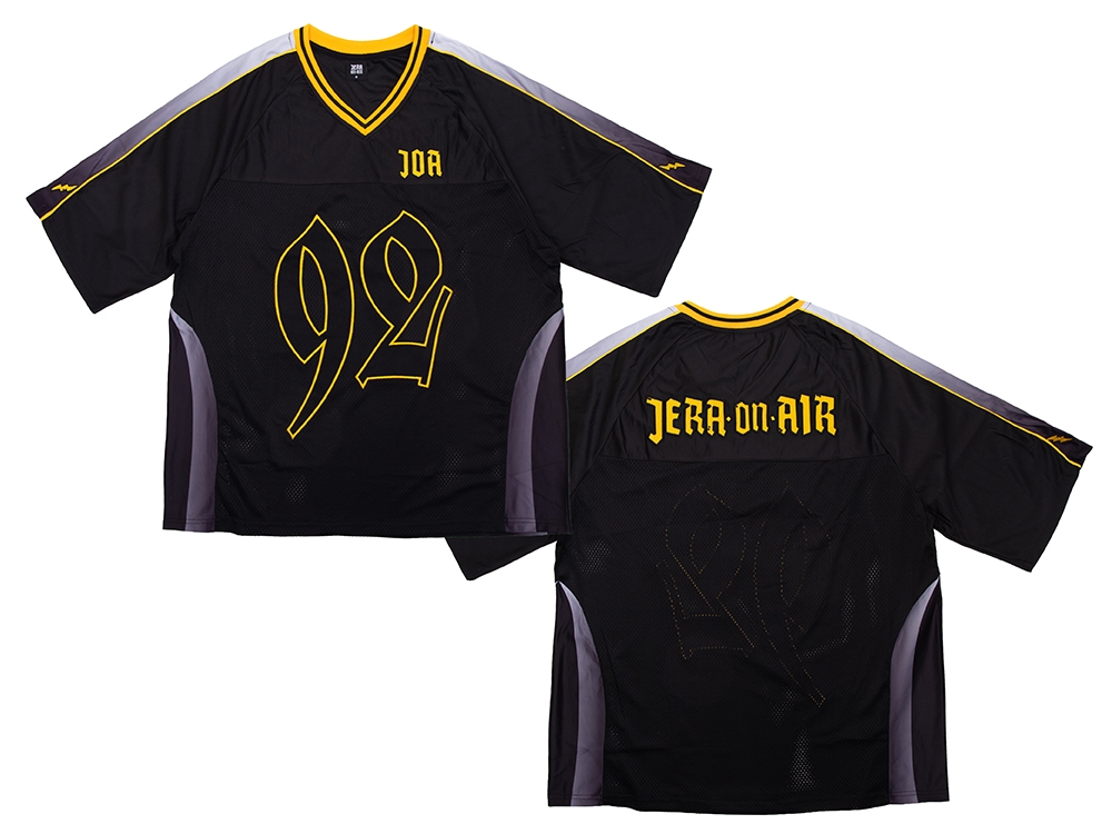 Mesh football T-shirt Black / Yellow