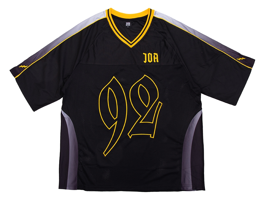 Mesh football T-shirt Black / Yellow
